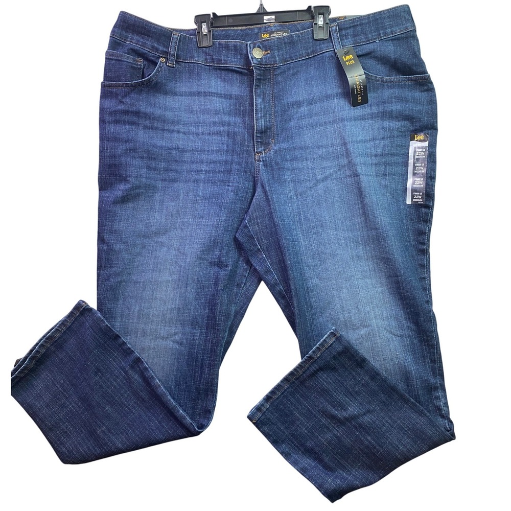 Lee‎ Jeans Womens 22W Plus Relaxed Fit Straight Leg Everyday Academia NWT